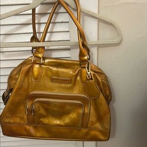 Longchamp Metallic Gold Shoulder Bag